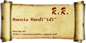 Renoiu Renátó névjegykártya